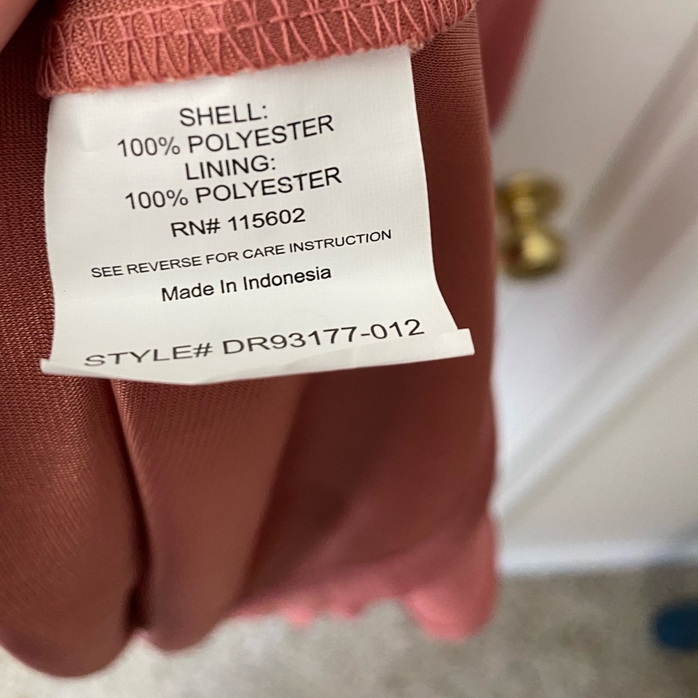 Dusty Rose long sleeve mini dress - Picture 5 of 6